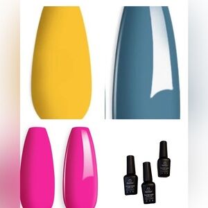 Beetle Gel Nail Polish Set spring collection pink blue gold yellow